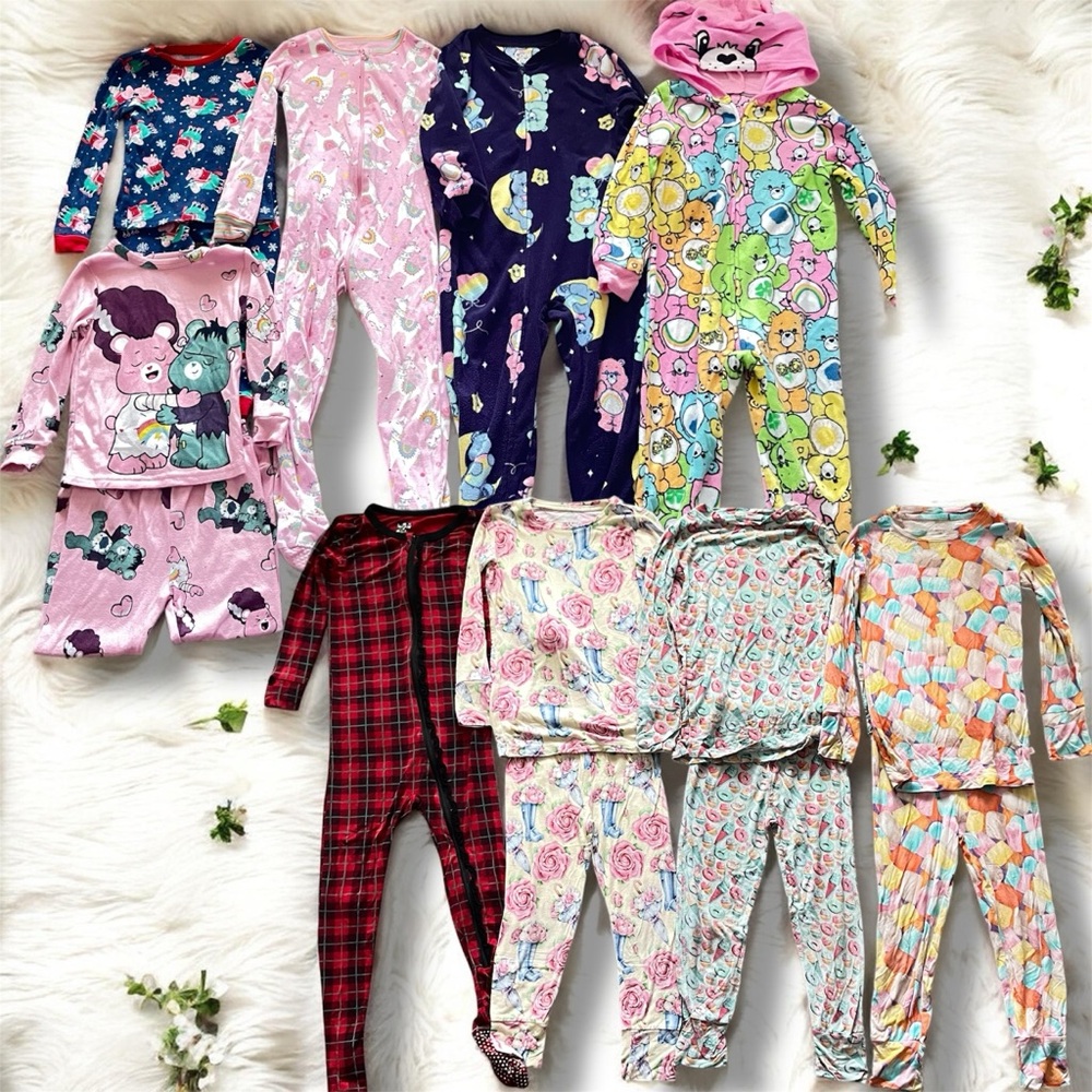 Huge Girls' Pajama Bundle | 14 Pieces | Size 4T